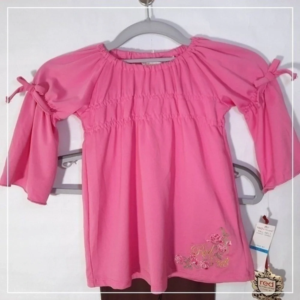Marc Ecko Outfit Baby 24M‎ Pink Y2K Playwear Two Piece Stretch Legging Tunic Set